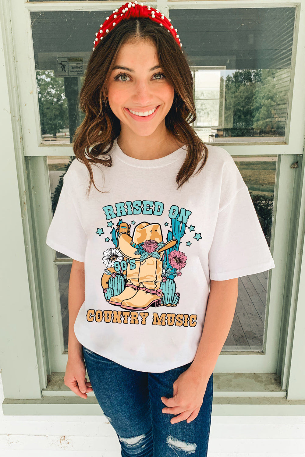 Raised on Country Music Vintage Graphic Tee