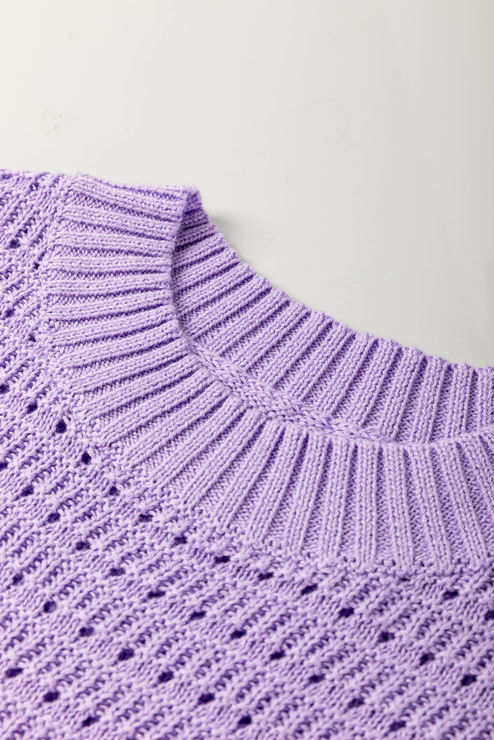 The Lavendula Loft Knit – Pointelle Ribbed Tee