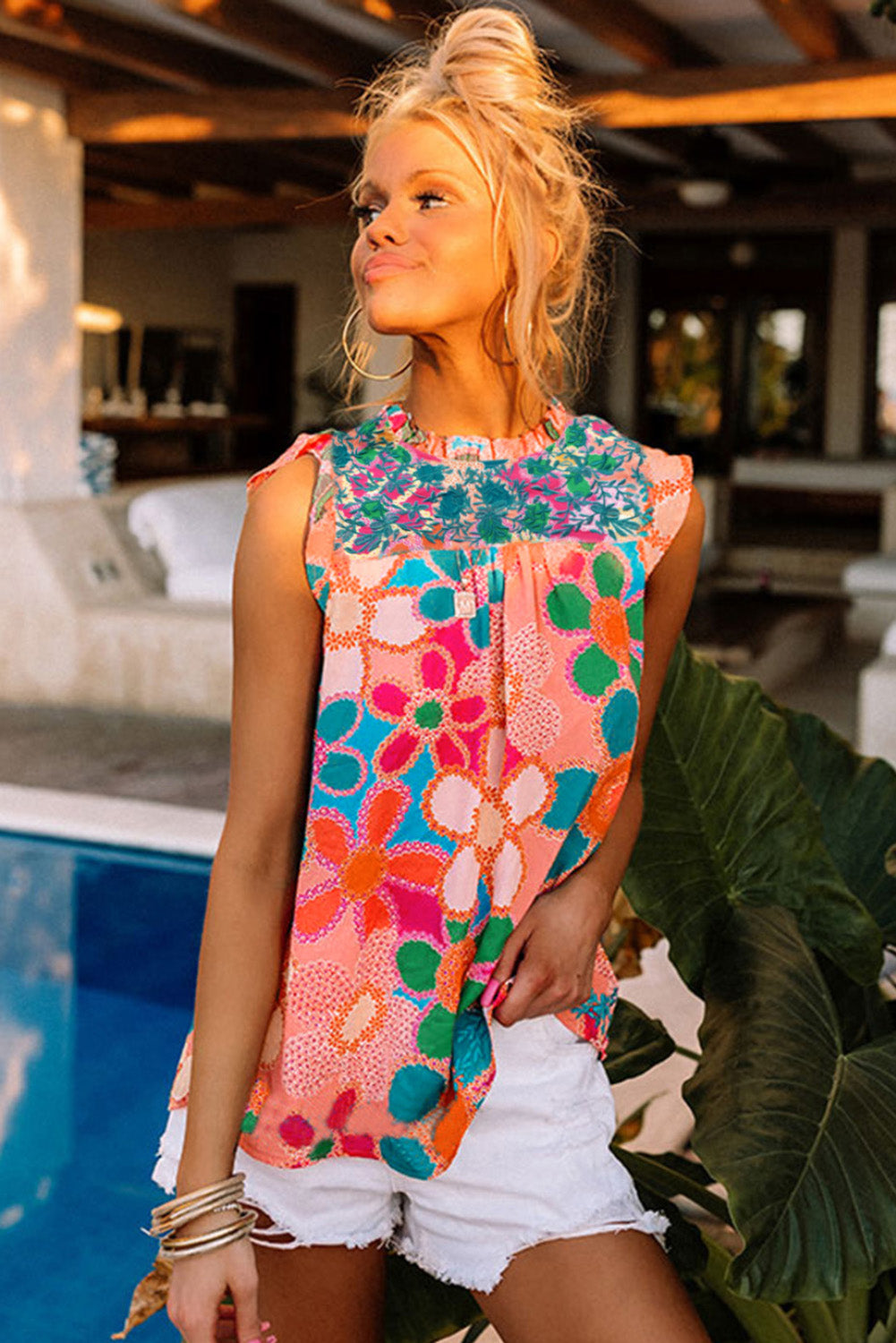 The Bloom Fiesta Blouse – Pink Floral