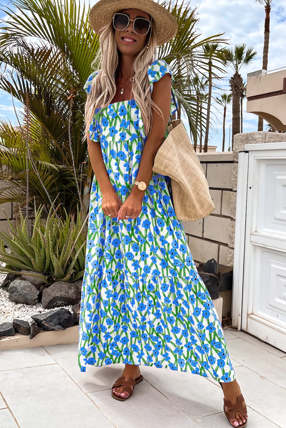 The Palmetto Petal Dress – Blue Bloom