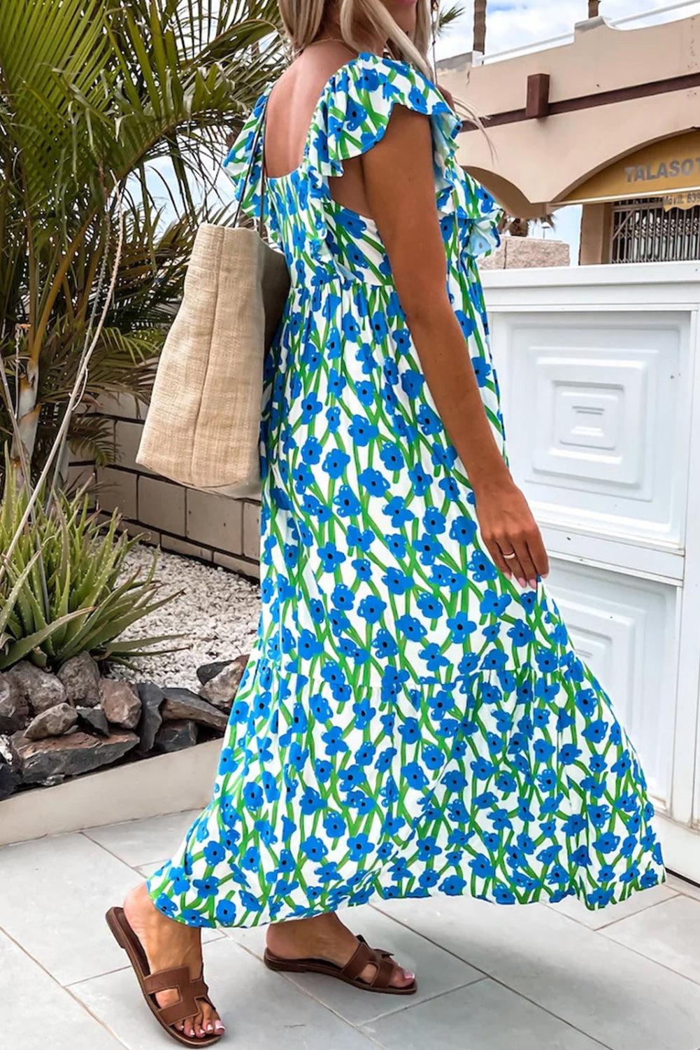 The Palmetto Petal Dress – Blue Bloom
