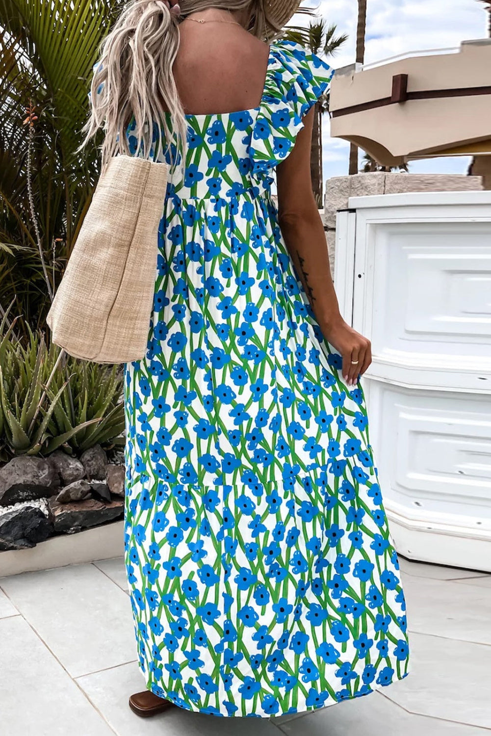 The Palmetto Petal Dress – Blue Bloom