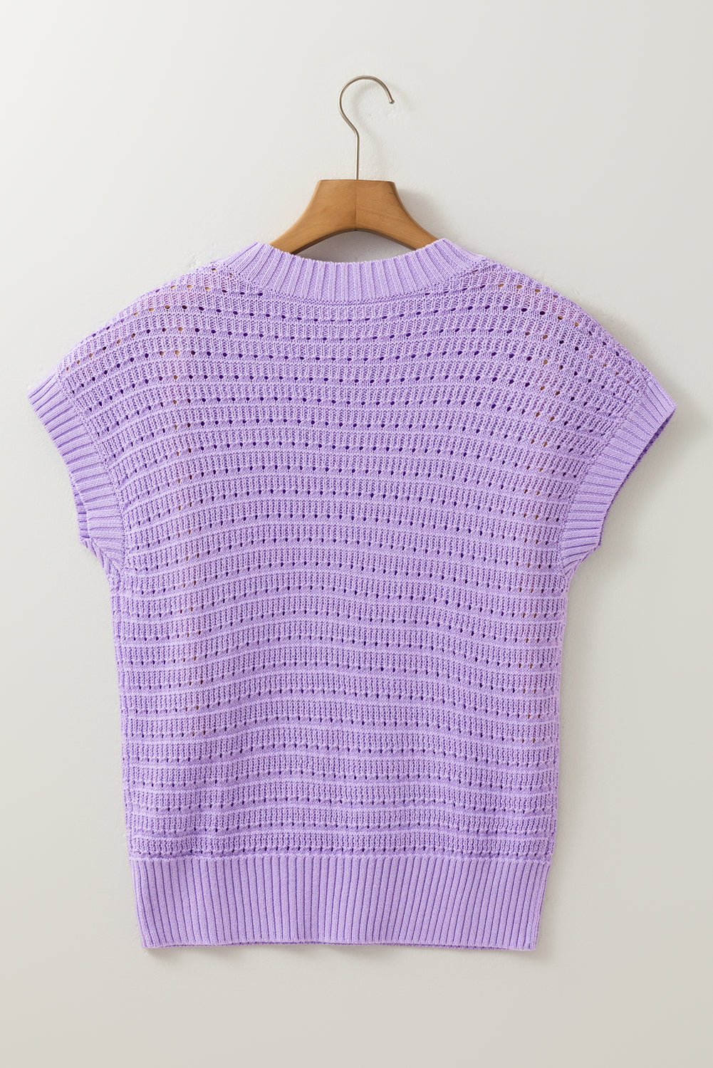 The Lavendula Loft Knit – Pointelle Ribbed Tee