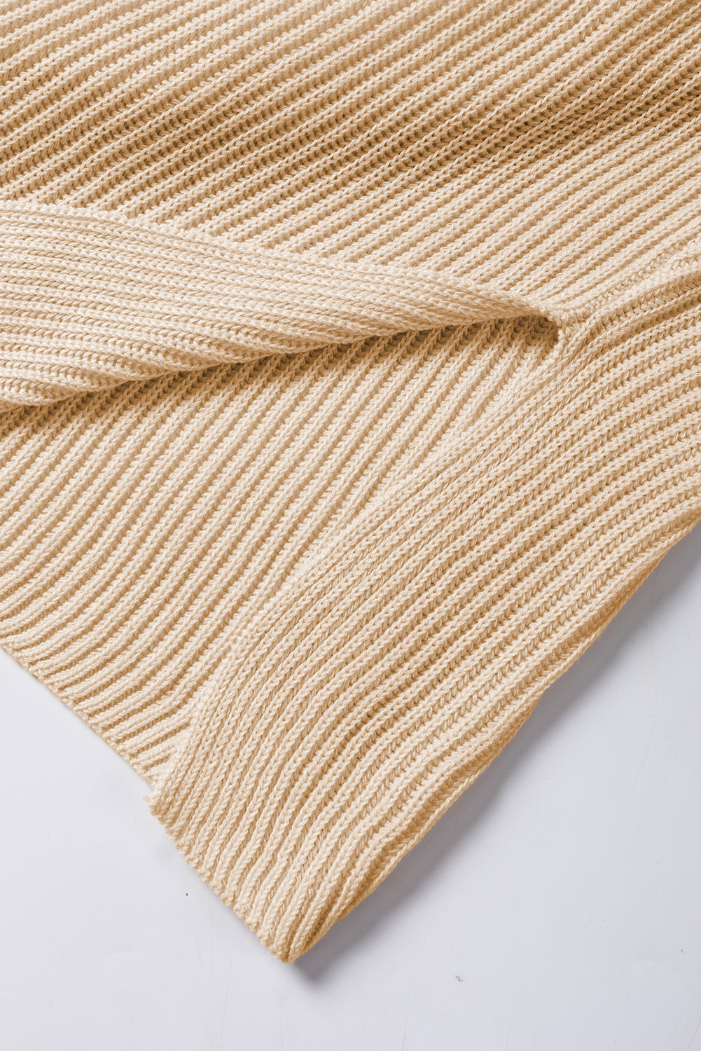 Coffee Shop Cozy Oversized Knit Slit Sweater