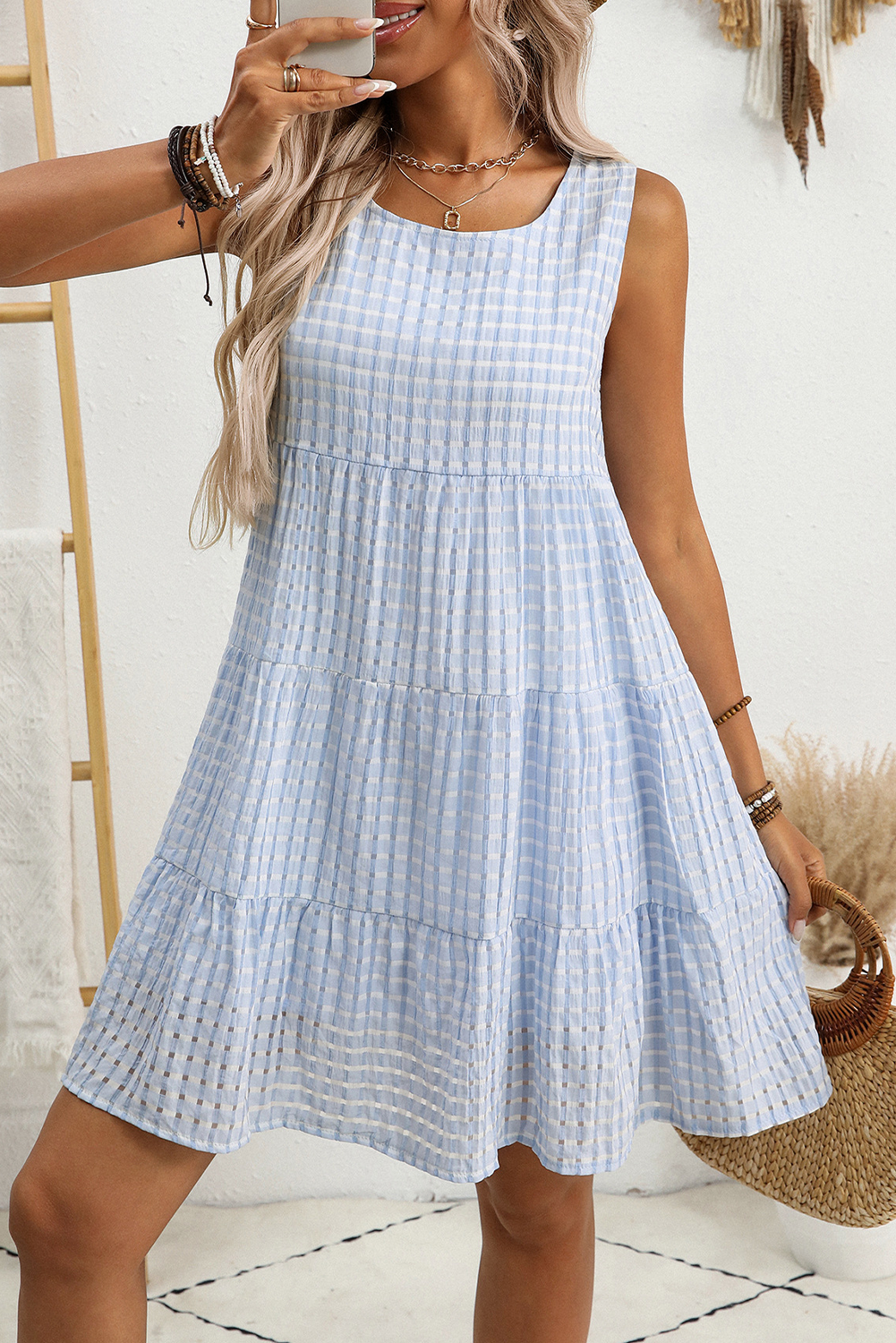 Lighthearted in Linen Textured Mini Dress