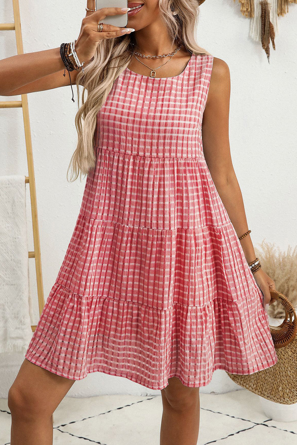 Lighthearted in Linen Textured Mini Dress