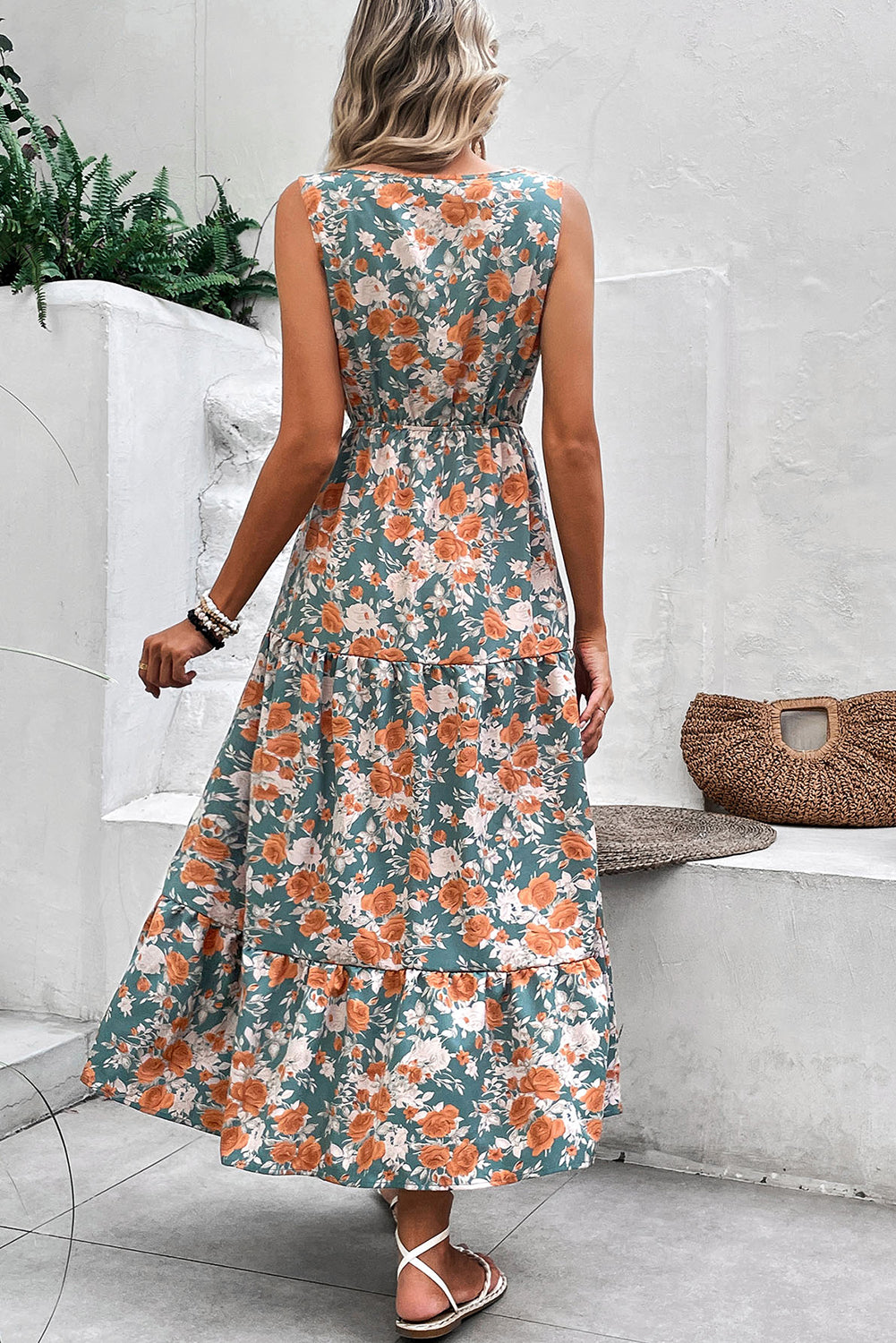 The Capri Bloom Maxi – Sky Blue Floral