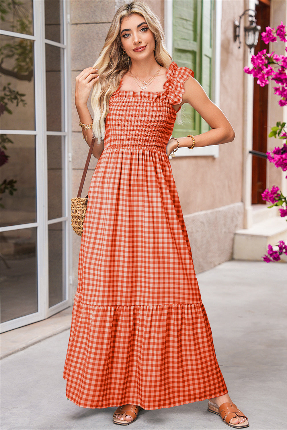 The Grace & Gingham Dress – Sky Blue