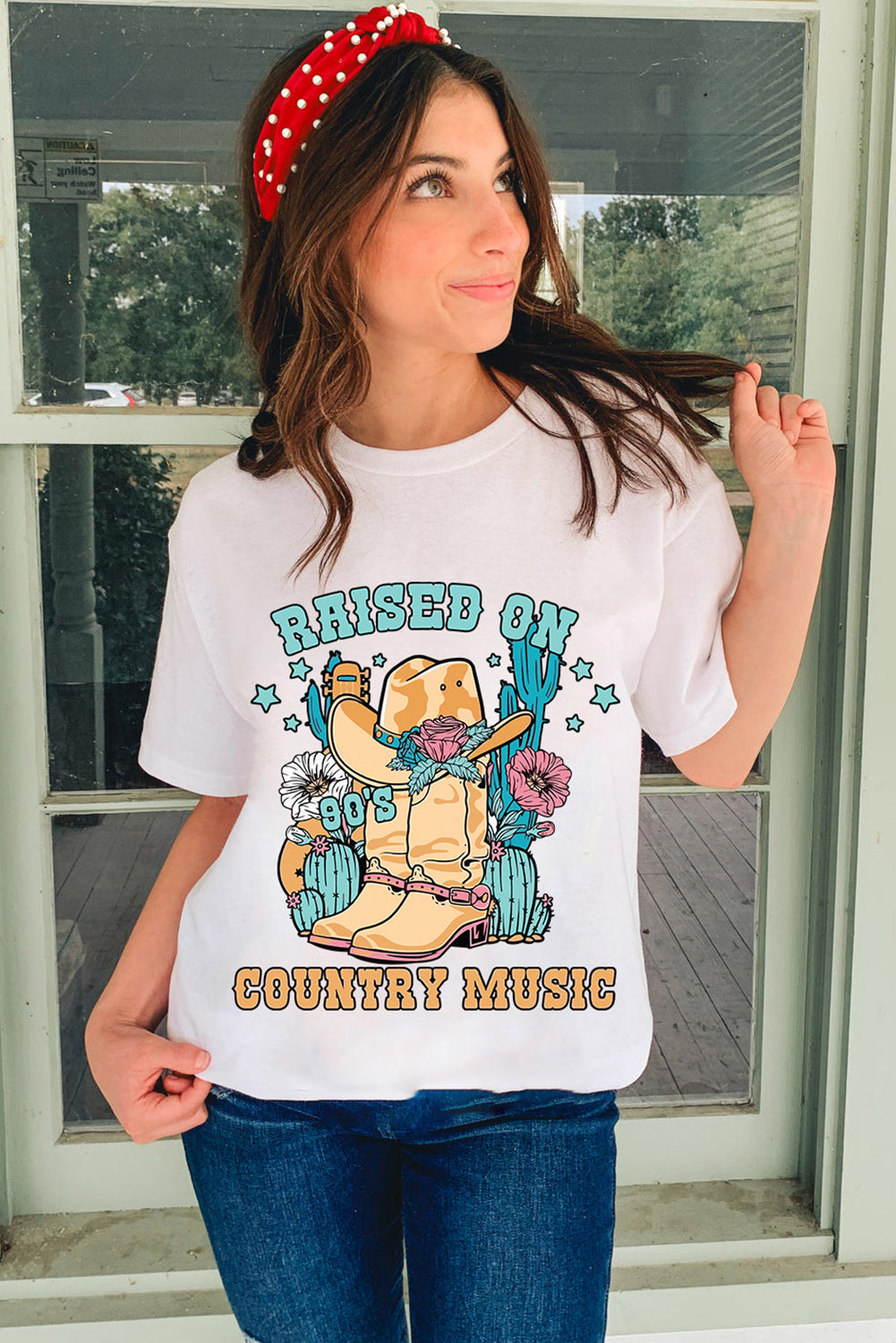Raised on Country Music Vintage Graphic Tee