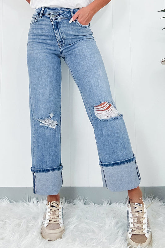 The Rebel Rise Denim – Dusk Blue Distressed