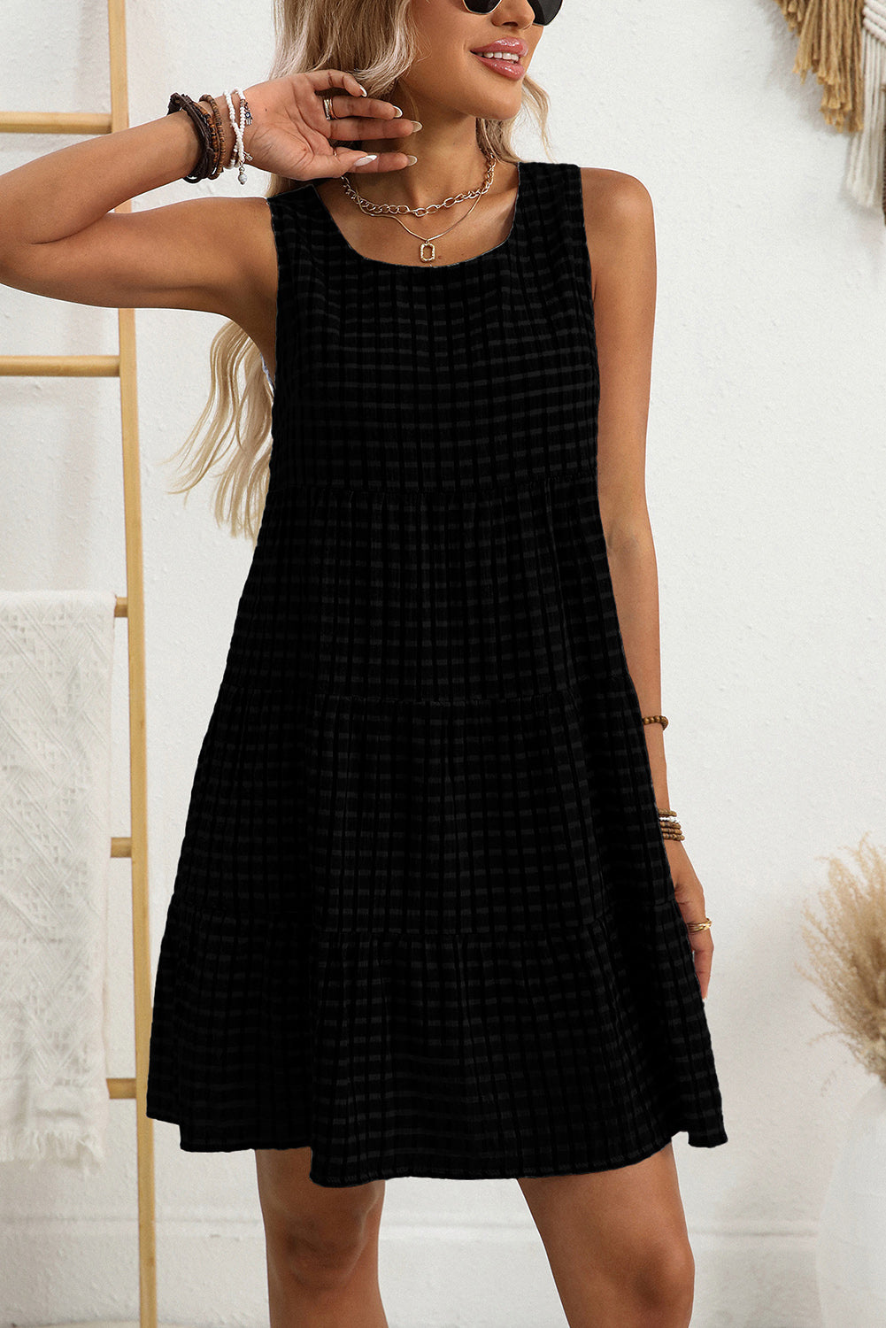 Lighthearted in Linen Textured Mini Dress
