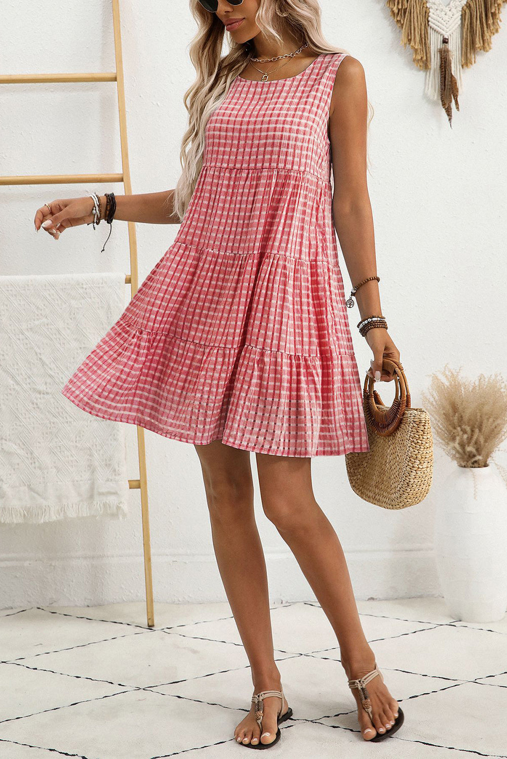 Lighthearted in Linen Textured Mini Dress