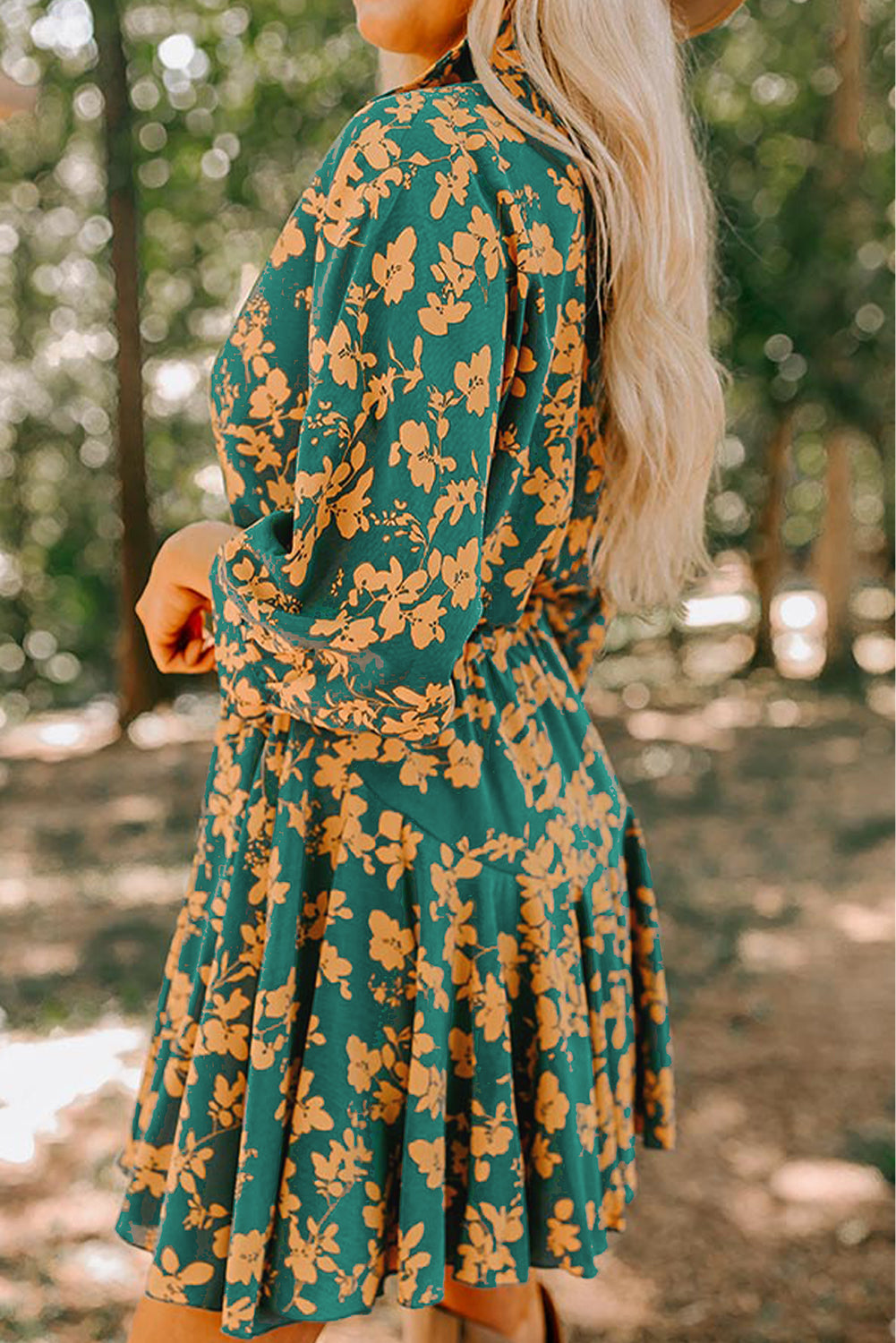 Garden Grace Tassel Waist Shirt Dress