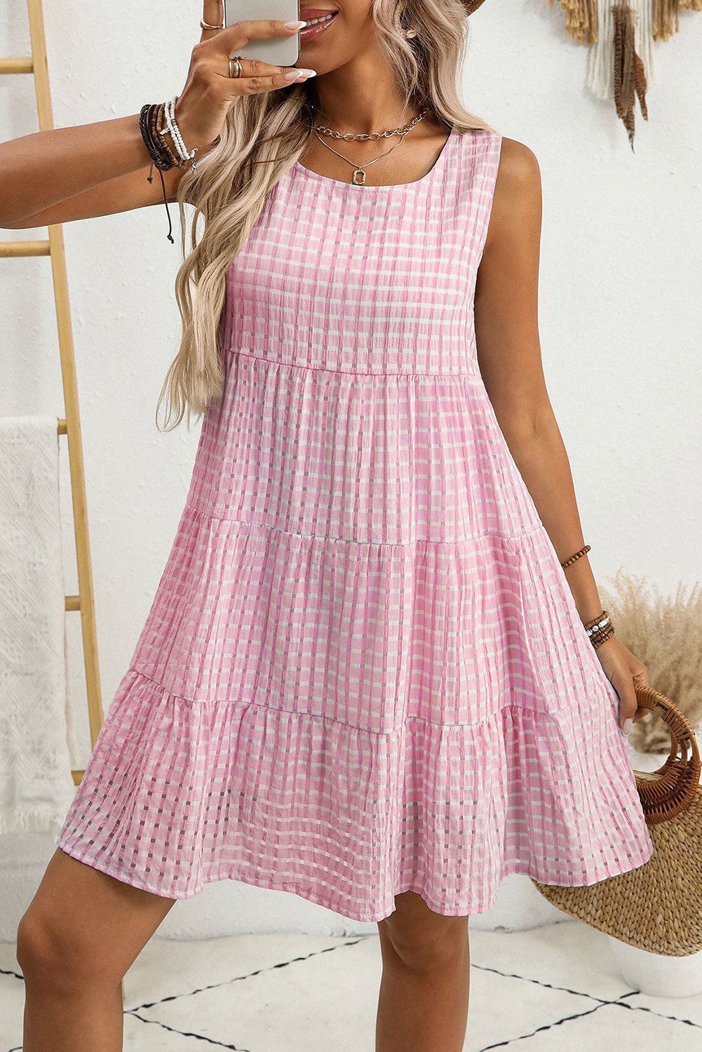 Lighthearted in Linen Textured Mini Dress