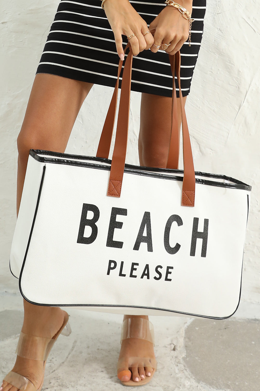Beach, Please Oversized Statement Tote Bag