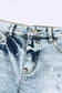 The Radiate Joy Denim Shorts – Sky Blue Splash