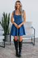 Backstage in Blue Denim Concert Dress
