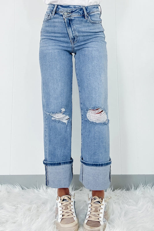 The Rebel Rise Denim – Dusk Blue Distressed