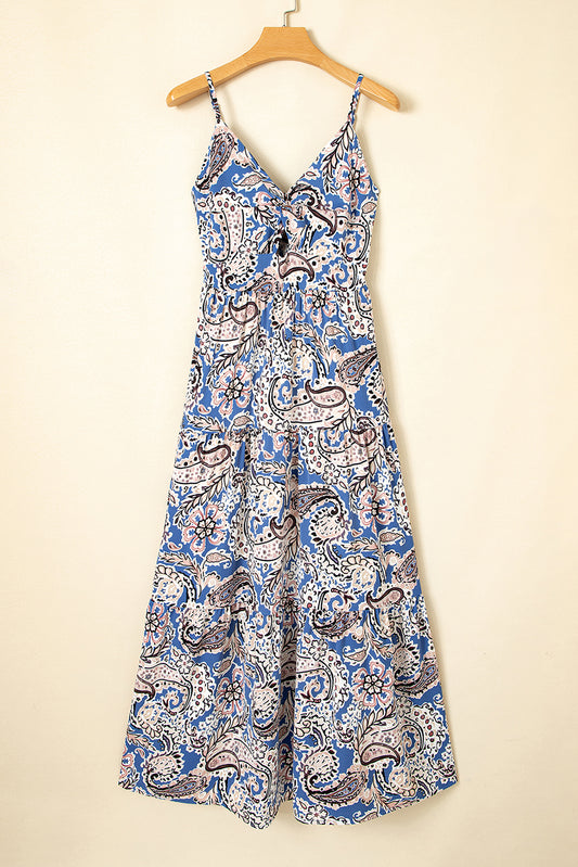 Grace in Greece Paisley Cut-Out Maxi Dress