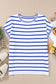 Striped Casual Knit Tee – Rose Stripe